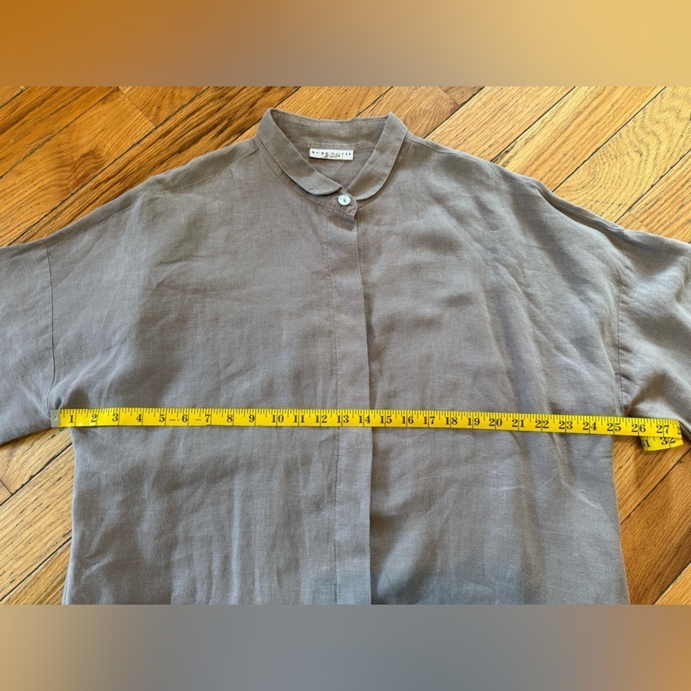 Bryn Walker Tunic Top Shirt Blouse Womens Size XL Oversize Boxy Lagenlook Linen - Picture 8 of 12